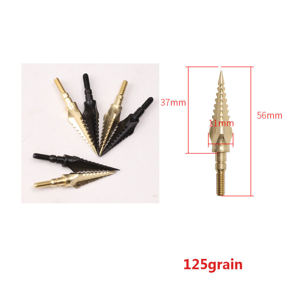 White Smoke 125/150 Grain Traditional Screw-In Broadheads Arrow Tips – Steel Arrowheads for Recurve, Compound & Crossbow Arrows INDIAN SLINGSHOT