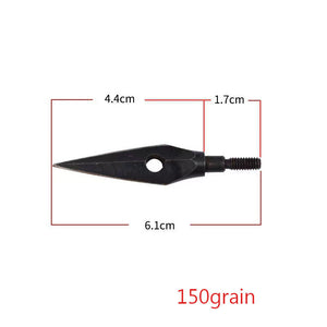 White Smoke 125/150 Grain Traditional Screw-In Broadheads Arrow Tips – Steel Arrowheads for Recurve, Compound & Crossbow Arrows INDIAN SLINGSHOT