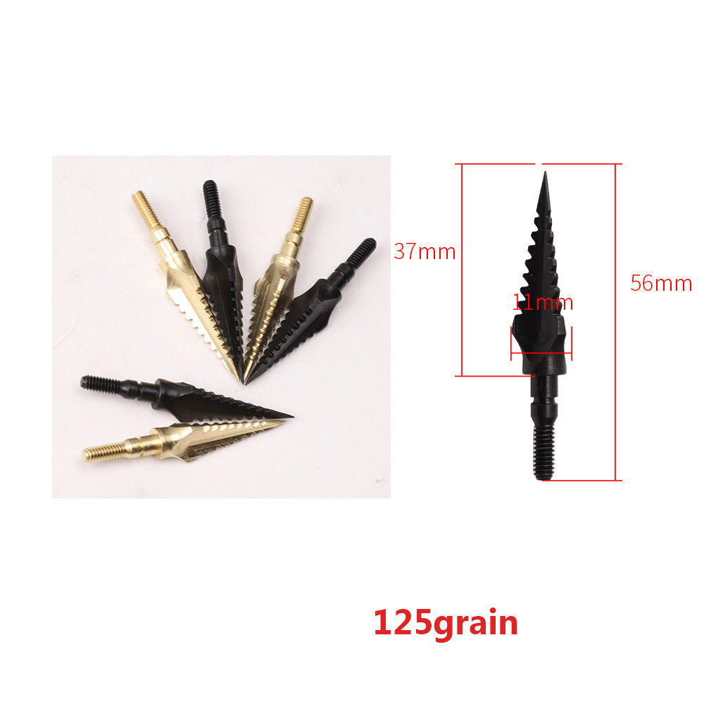 White Smoke 125/150 Grain Traditional Screw-In Broadheads Arrow Tips – Steel Arrowheads for Recurve, Compound & Crossbow Arrows INDIAN SLINGSHOT