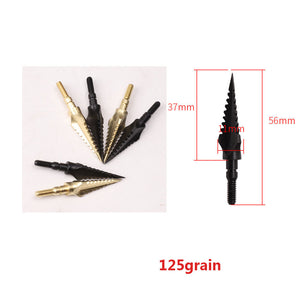 White Smoke 125/150 Grain Traditional Screw-In Broadheads Arrow Tips – Steel Arrowheads for Recurve, Compound & Crossbow Arrows INDIAN SLINGSHOT