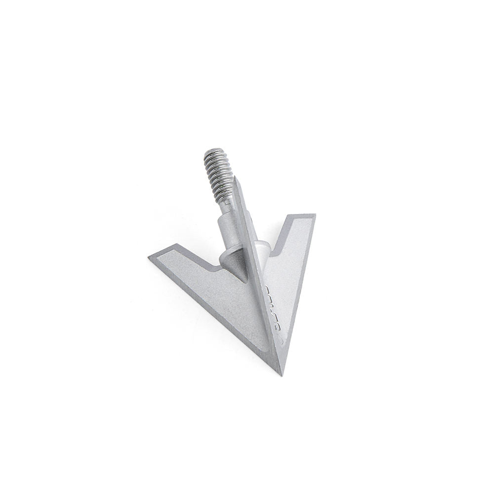 White Smoke S2/ S3 3-Blade Broadheads 100 Grain Aluminum Alloy Arrowheads for Compound Bow Archery Arrows (Pack of 2) MARKSMAN
