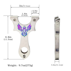 Light Gray Aurora Griffon G2 Stainless Steel Slingshot MARKSMAN