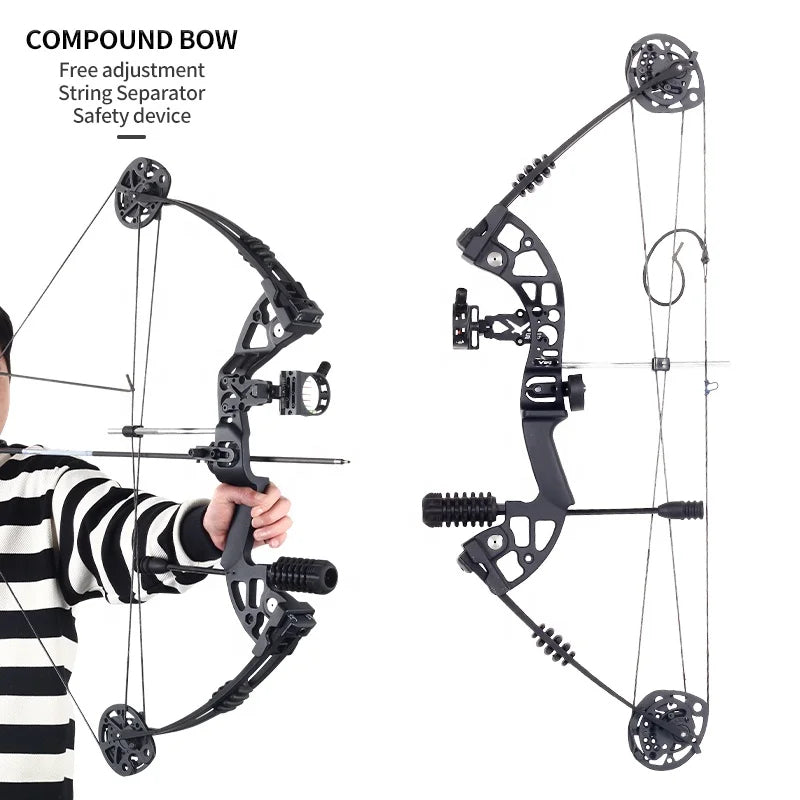 Dark Slate Gray SPG B1 Compound Bow – Adjustable 30-60 lbs | 31in Axle-to-Axle SPG