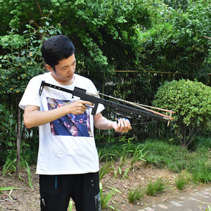 Black BLACKVOLT Pro Dual-Stage Metal Fishing Slingshot MARKSMAN