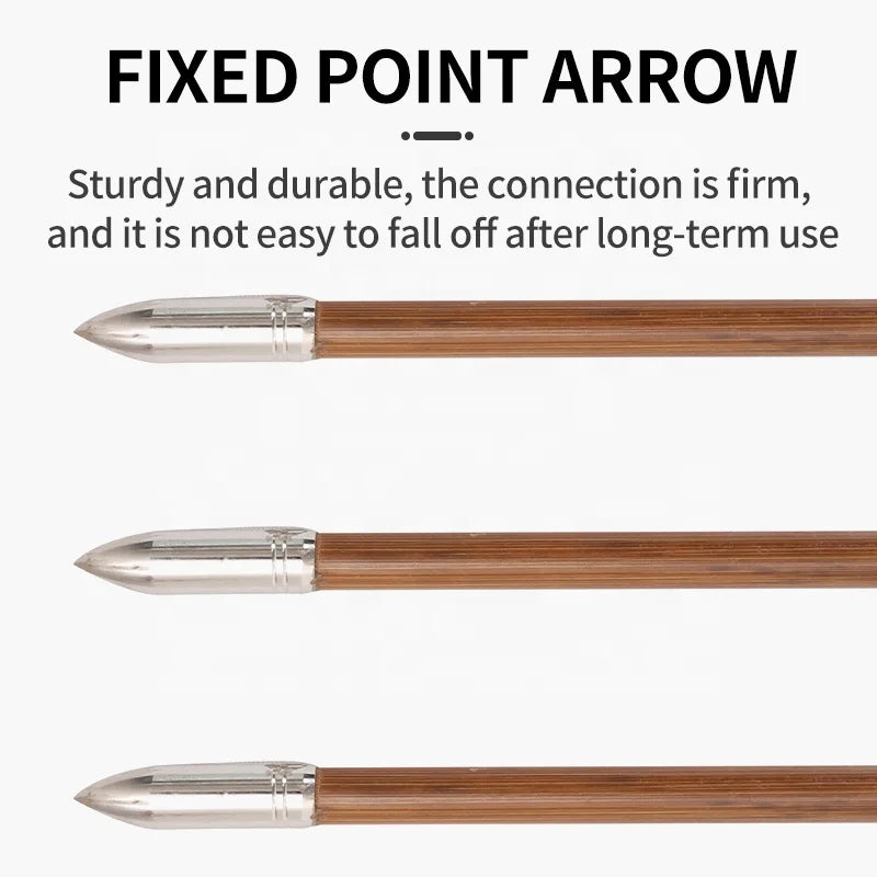 White Smoke SPG Bamboo Arrow – 8mm Turkey Feather Handmade Archery Arrows SPG