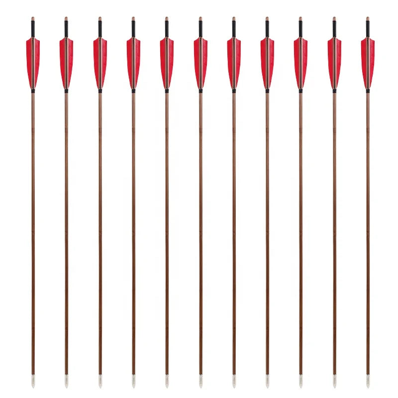 Sienna SPG Bamboo Arrow – 8mm Turkey Feather Handmade Archery Arrows SPG