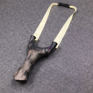 Dim Gray Bamboo Pro Titanium Alloy Slingshot – Textured Handle Ergonomic Outdoor Slingshot INDIAN SLINGSHOT