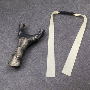 Dim Gray Bamboo Pro Titanium Alloy Slingshot – Textured Handle Ergonomic Outdoor Slingshot INDIAN SLINGSHOT
