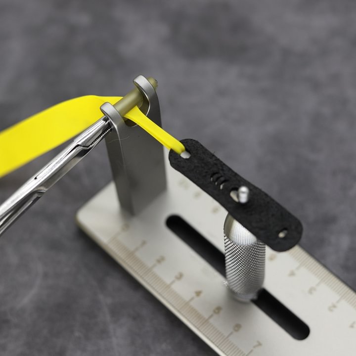 Dim Gray Desktop Stainless Steel Slingshot Band Tying Assistant Tool for DIY Setup INDIAN SLINGSHOT