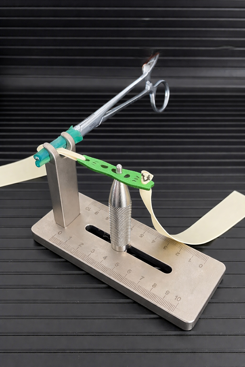 Black Desktop Stainless Steel Slingshot Band Tying Assistant Tool for DIY Setup INDIAN SLINGSHOT