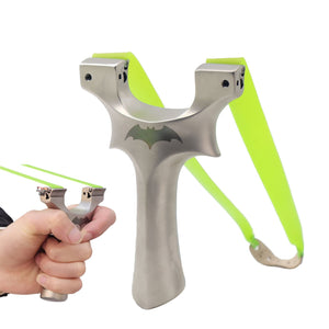Dark Khaki BatCore Stainless Steel Slingshot MARKSMAN