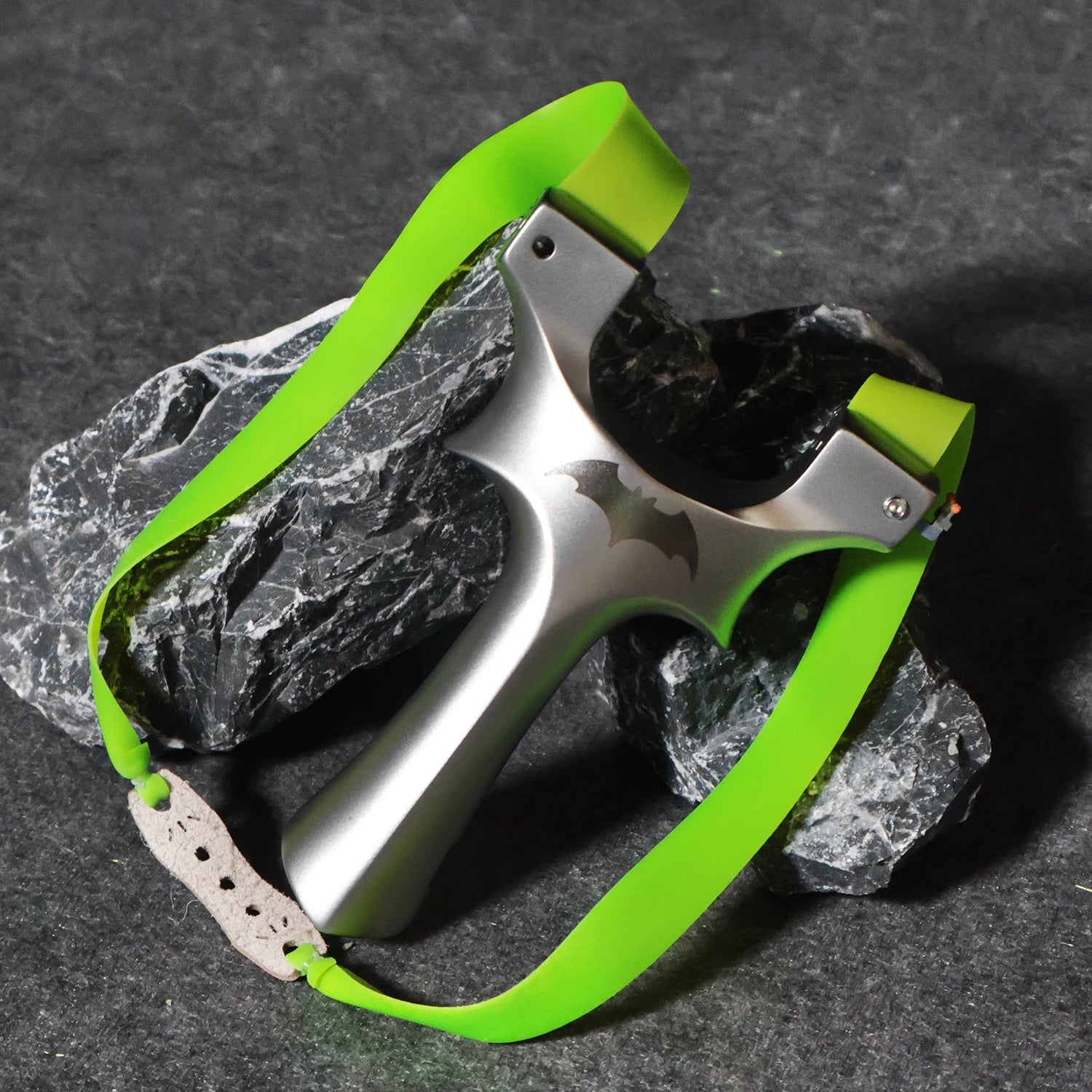 Dark Slate Gray BatCore Stainless Steel Slingshot MARKSMAN