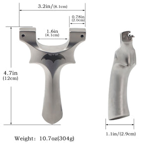 Dark Gray BatCore Stainless Steel Slingshot MARKSMAN