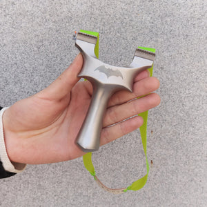 Dark Gray BatCore Stainless Steel Slingshot MARKSMAN