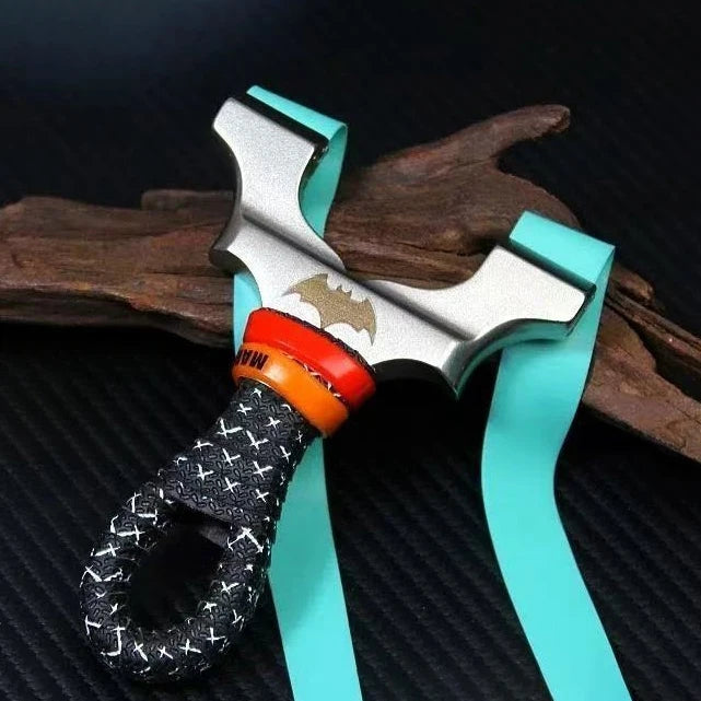 Black Bat Dragon Teeth Stainless Steel Slingshot & Hidden Buckle Design INDIAN SLINGSHOT