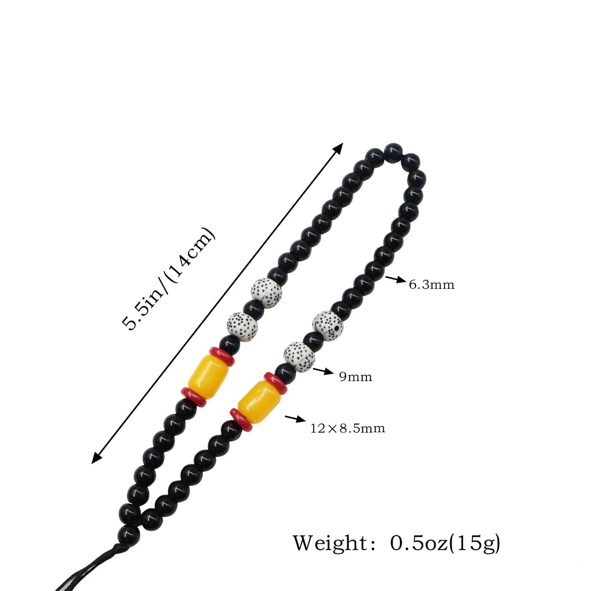 White Smoke BEADLOX Anti-Drop Beaded Wrist Strap for Slingshots INDIAN SLINGSHOT