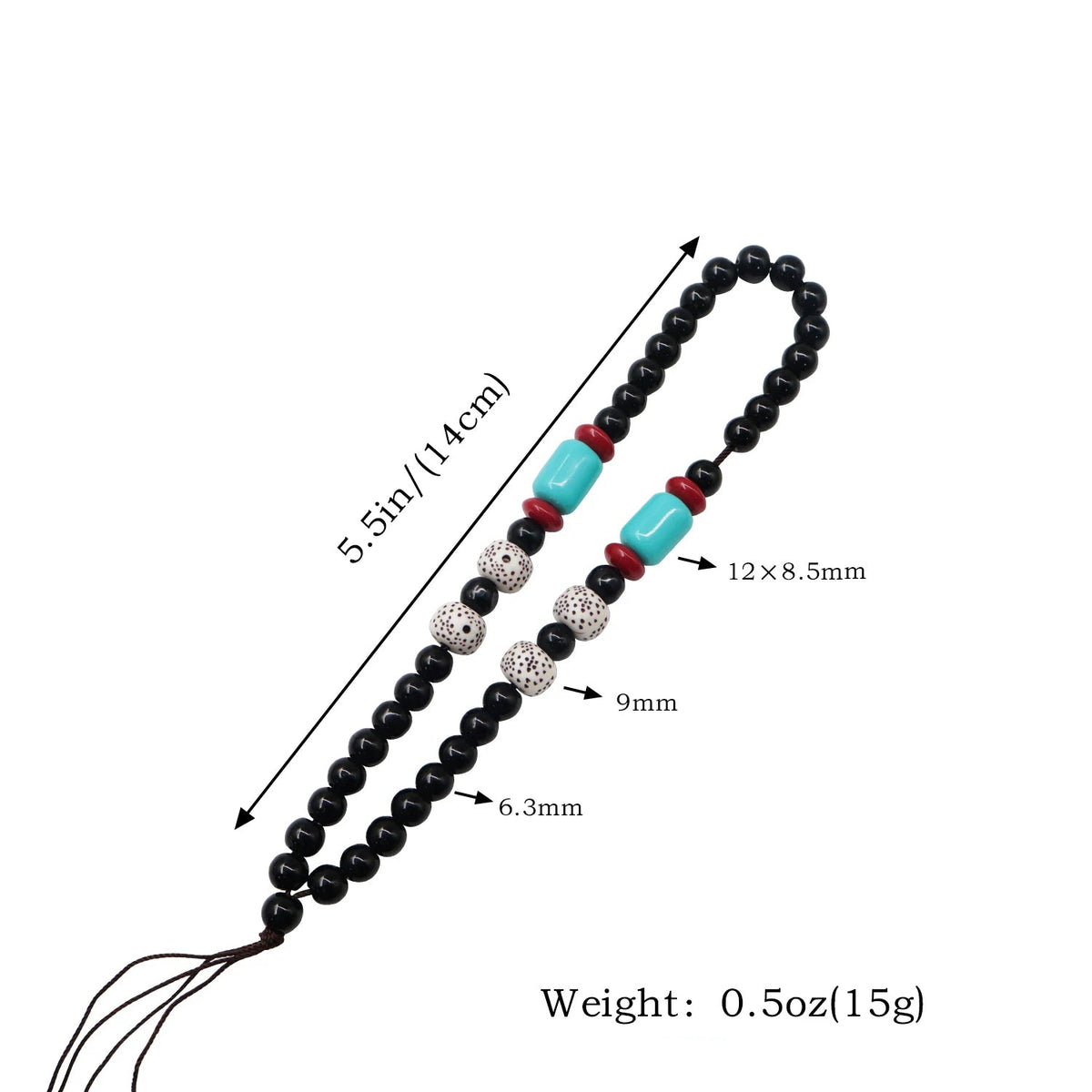 White Smoke BEADLOX Anti-Drop Beaded Wrist Strap for Slingshots INDIAN SLINGSHOT
