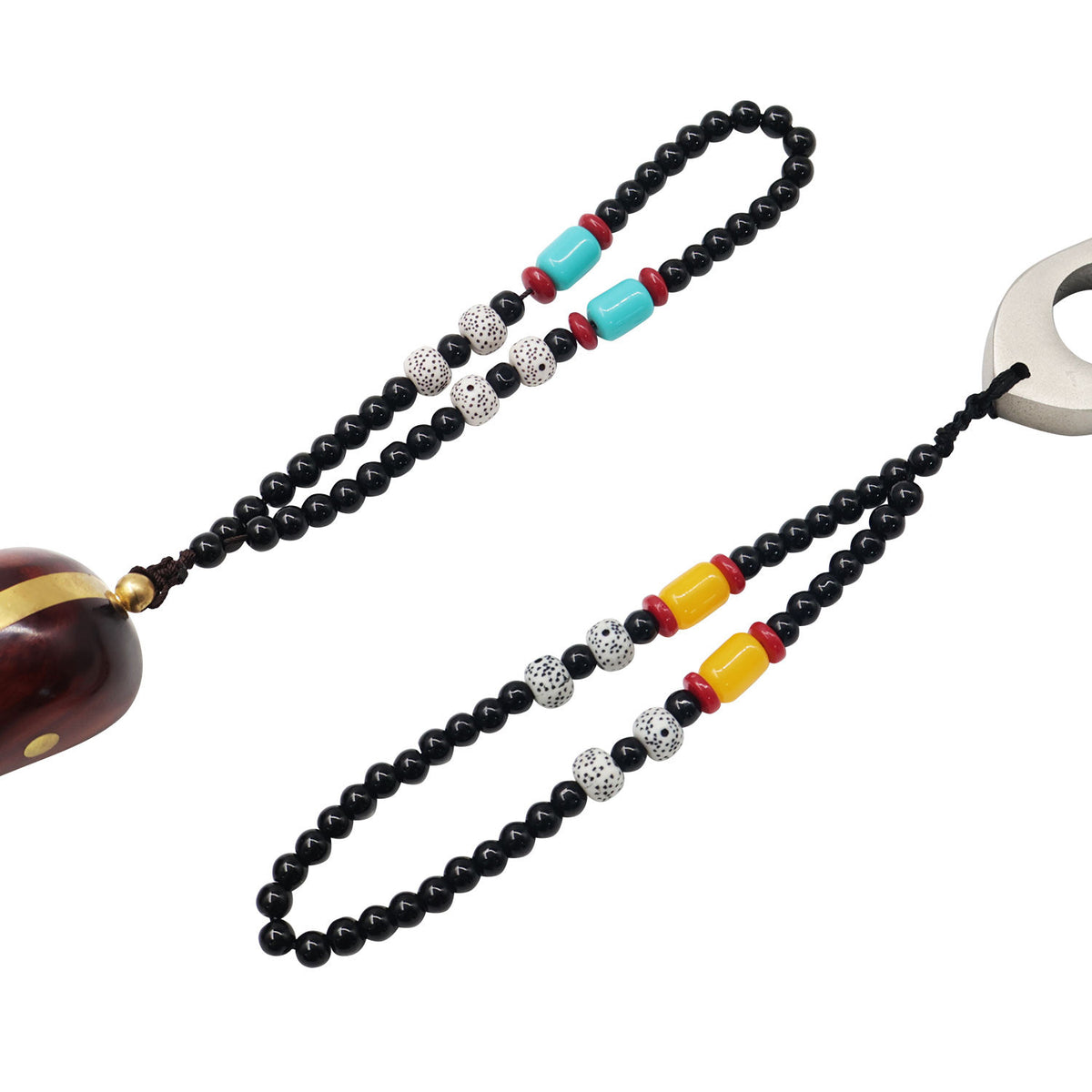 White Smoke BEADLOX Anti-Drop Beaded Wrist Strap for Slingshots INDIAN SLINGSHOT