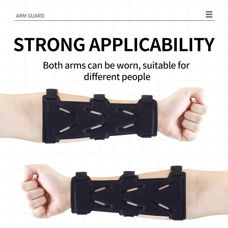 Light Gray SPG Black Arm Guard – Adjustable Compound Forearm Protector SPG
