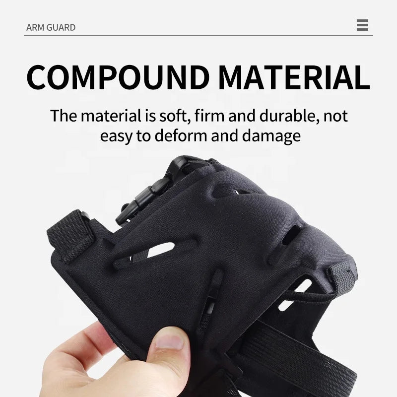 White Smoke SPG Black Arm Guard – Adjustable Compound Forearm Protector SPG