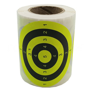 White Smoke Fluorescent Bullseye Paper Target Stickers Roll – 200 Sheets INDIAN SLINGSHOT