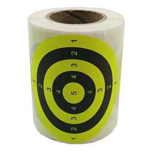 White Smoke Fluorescent Bullseye Paper Target Stickers Roll – 200 Sheets INDIAN SLINGSHOT