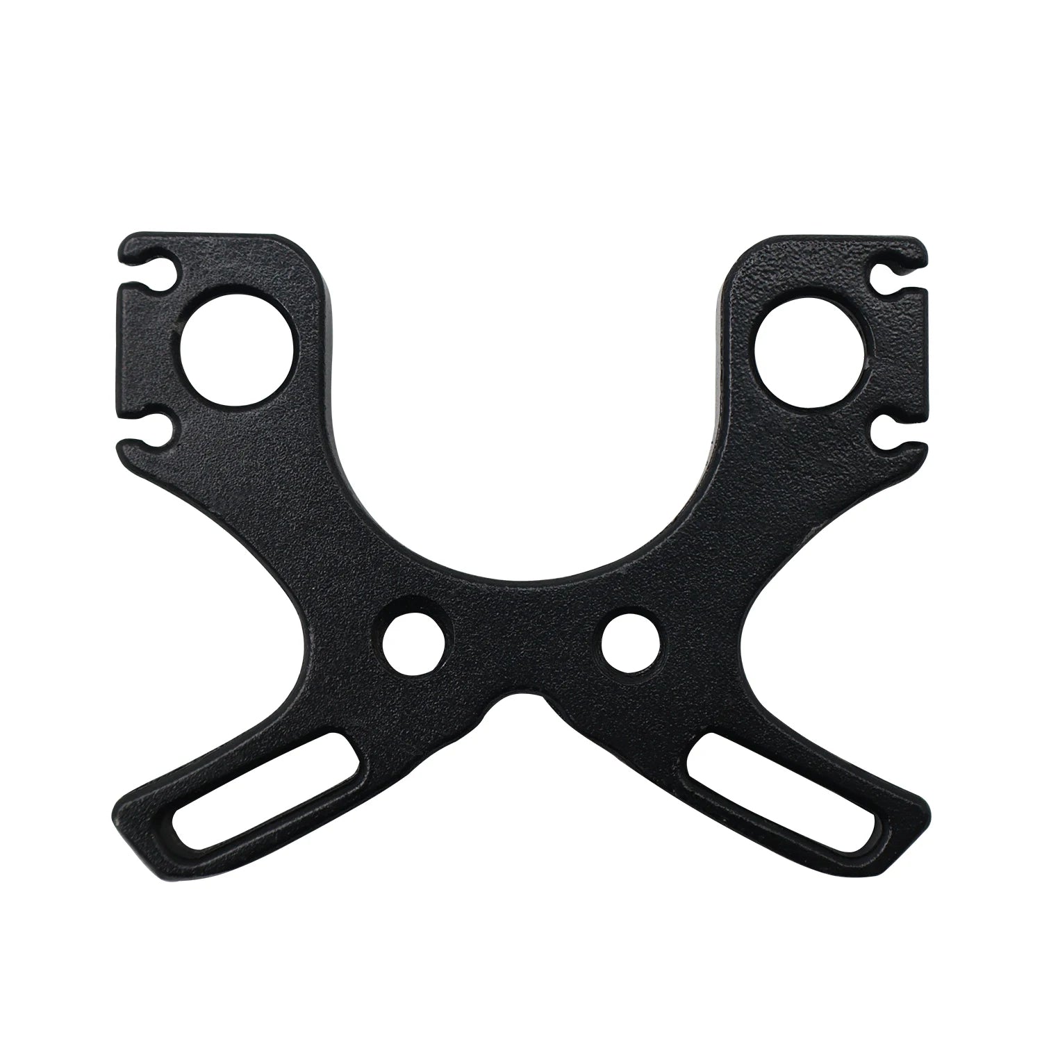 White Smoke Durable Zinc Alloy Black Double Holes Bow Head | Long Rod Setup Accessory | Lightweight & Strong INDIAN SLINGSHOT