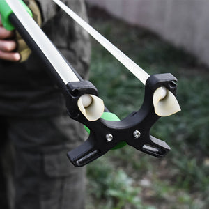 Black Durable Zinc Alloy Black Double Holes Bow Head | Long Rod Setup Accessory | Lightweight & Strong INDIAN SLINGSHOT