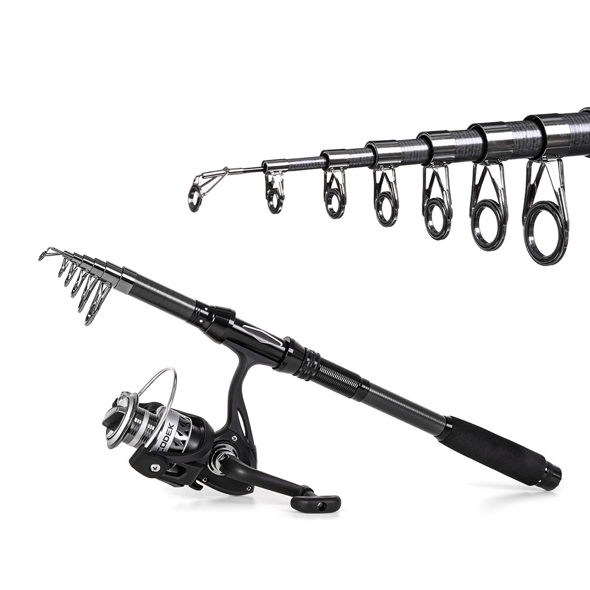 Black Fishing Rod Luya Fishing Tackle Fishing Kit