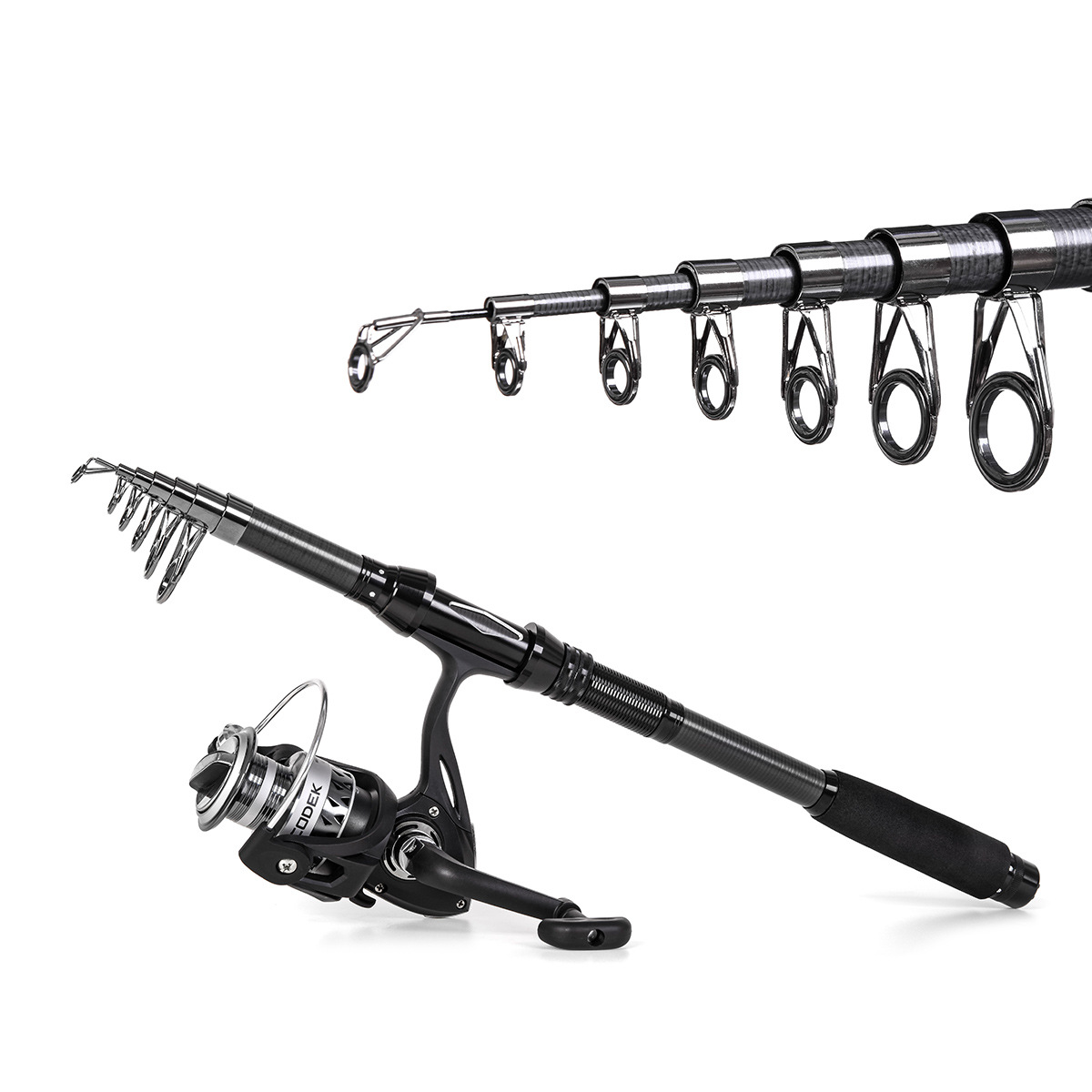 Dark Slate Gray Black Fishing Rod Luya Fishing Tackle Fishing Kit INDIAN SLINGSHOT