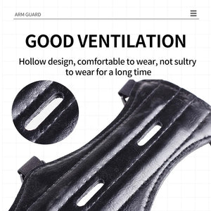 Dark Slate Gray SPG Black Leather Arm Guard – Adjustable Forearm Protector SPG