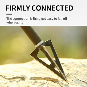 Beige Black Stainless Steel 3-Blade Broadhead – 110 Grain SPG
