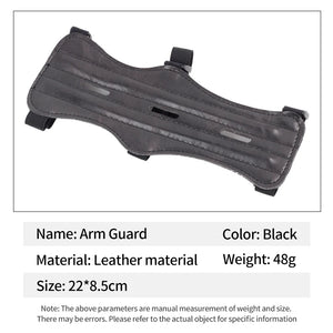Dark Slate Gray SPG Black Leather Arm Guard – Adjustable Forearm Protector SPG