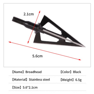 Thistle Black Stainless Steel 3-Blade Broadhead – 110 Grain SPG