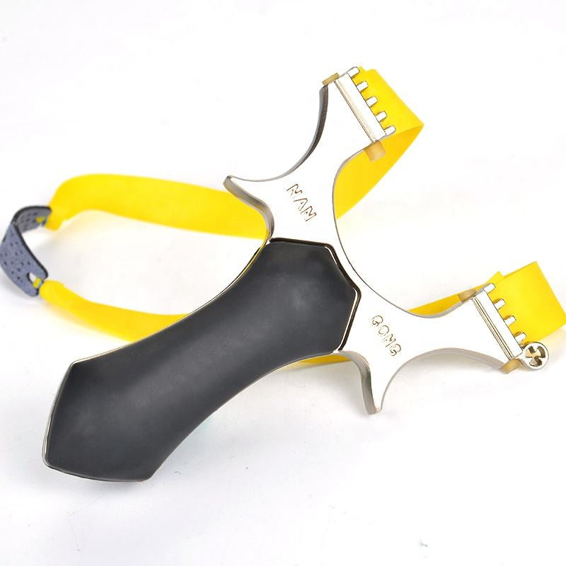 White Smoke Blackcore Grip Alloy Slingshot – Ergonomic Handle Outdoor Recreational Slingshot INDIAN SLINGSHOT