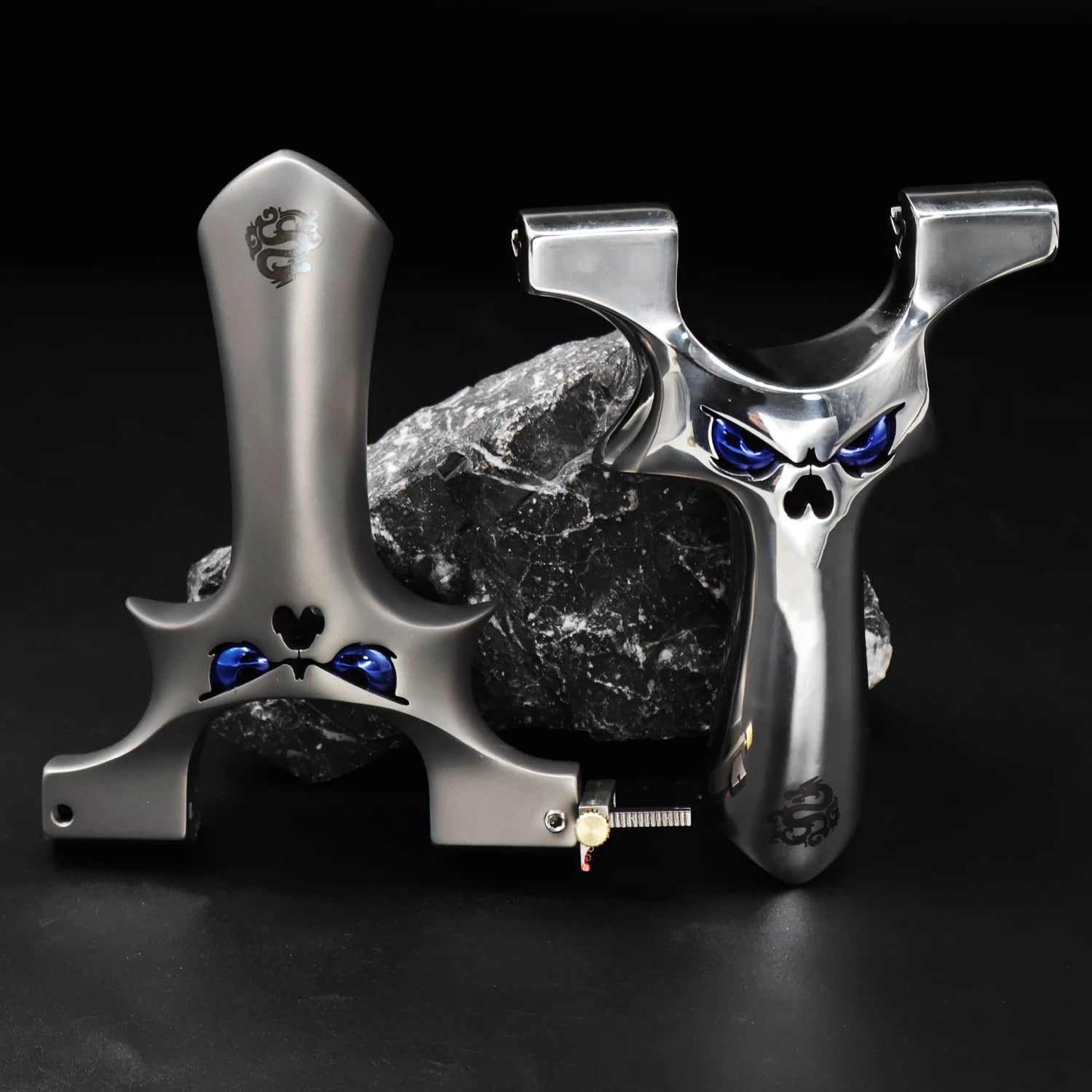 Black BlueFang Stainless Steel Slingshot MARKSMAN