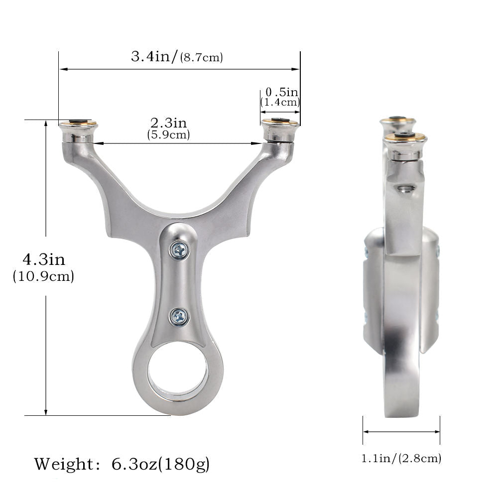 Gray BoltRing Alloy Slingshot MARKSMAN