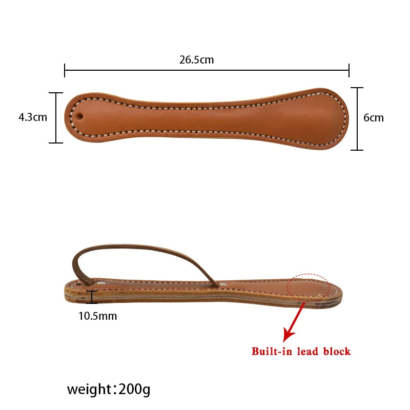 Boston Leather Racket Multi-Function Cowhide Handheld Tool