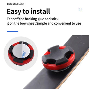 Dark Slate Gray SPG Bow Limb Stabilizer | Rubber Shock-Absorbing Dampener (Black/Red) SPG