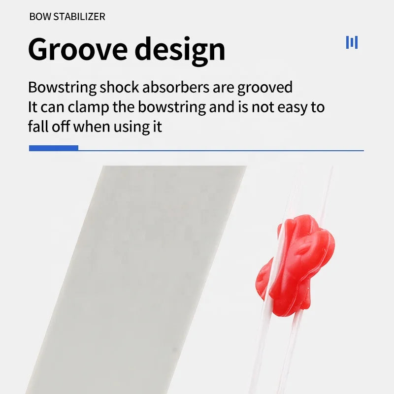 Lavender SPG Bow Limb Stabilizer | Rubber Shock-Absorbing Dampener (Black/Red) SPG