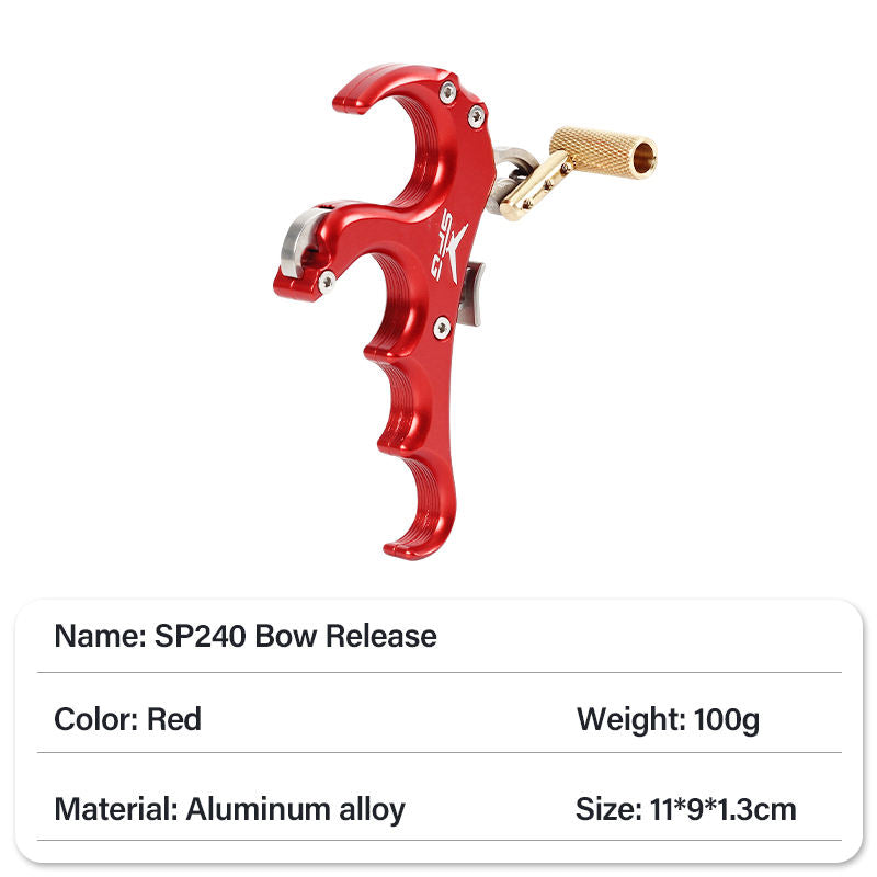 Light Gray SPG Compound Bow Release Aid Archery Accessories Kit Professional Shooting 3/4 Finger Adjustable Triggers Grip Thumb Caliper INDIAN SLINGSHOT
