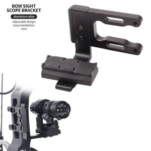 Dark Slate Gray SPG MZ005 Bow Sight Scope Bracket — Adjustable CNC Aluminum Mount SPG