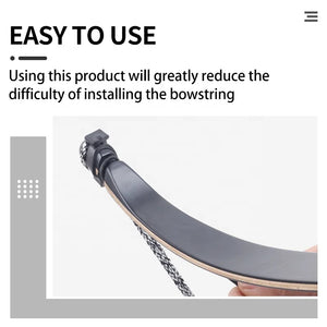 Lavender SPG Bow Stringer – Safe &amp; Durable Nylon Rope Tool for Recurve and Longbow SPG