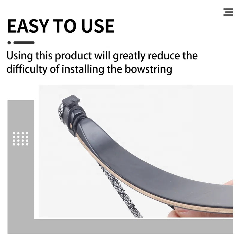 Lavender SPG Bow Stringer – Safe &amp; Durable Nylon Rope Tool for Recurve and Longbow SPG