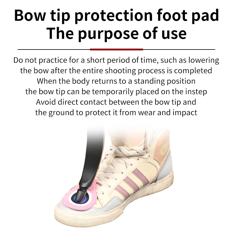 Black SPG Bow Tip Protection Foot Pad – Durable Rubber Limb Protector SPG