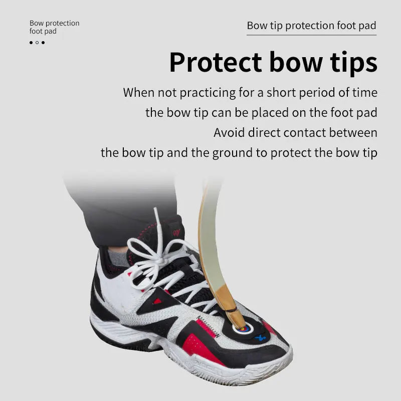 Light Gray SPG Bow Tip Protection Foot Pad – Rubber Protective Pad for Recurve &amp; Longbow SPG