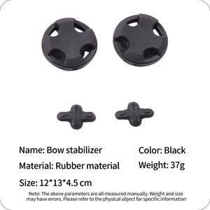 Dark Slate Gray SPG Bow Limb Stabilizer | Rubber Shock-Absorbing Dampener (Black/Red) SPG