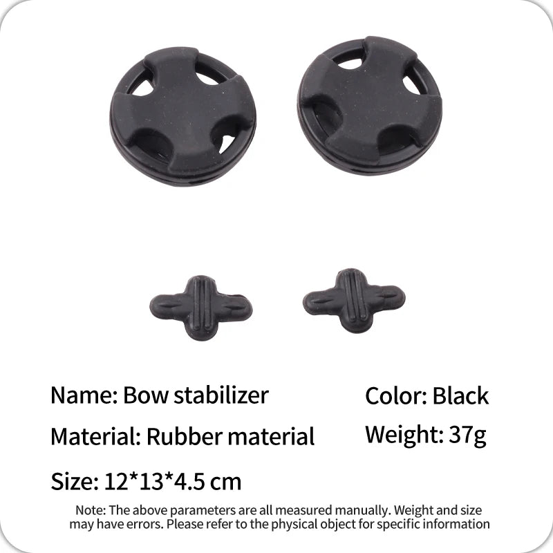 Dark Slate Gray SPG Bow Limb Stabilizer | Rubber Shock-Absorbing Dampener (Black/Red) SPG