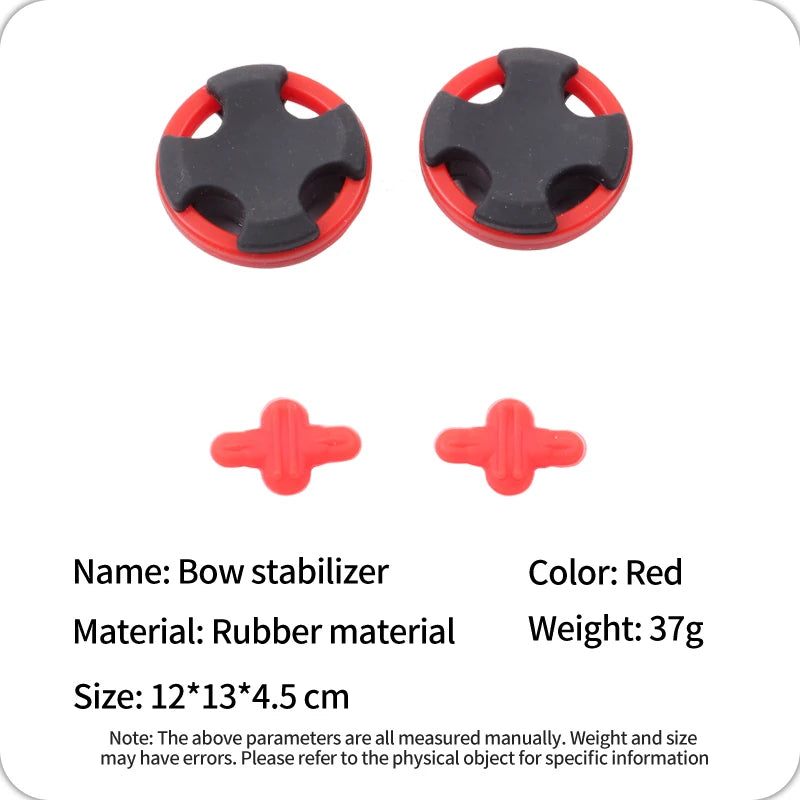 Light Coral SPG Bow Limb Stabilizer | Rubber Shock-Absorbing Dampener (Black/Red) SPG