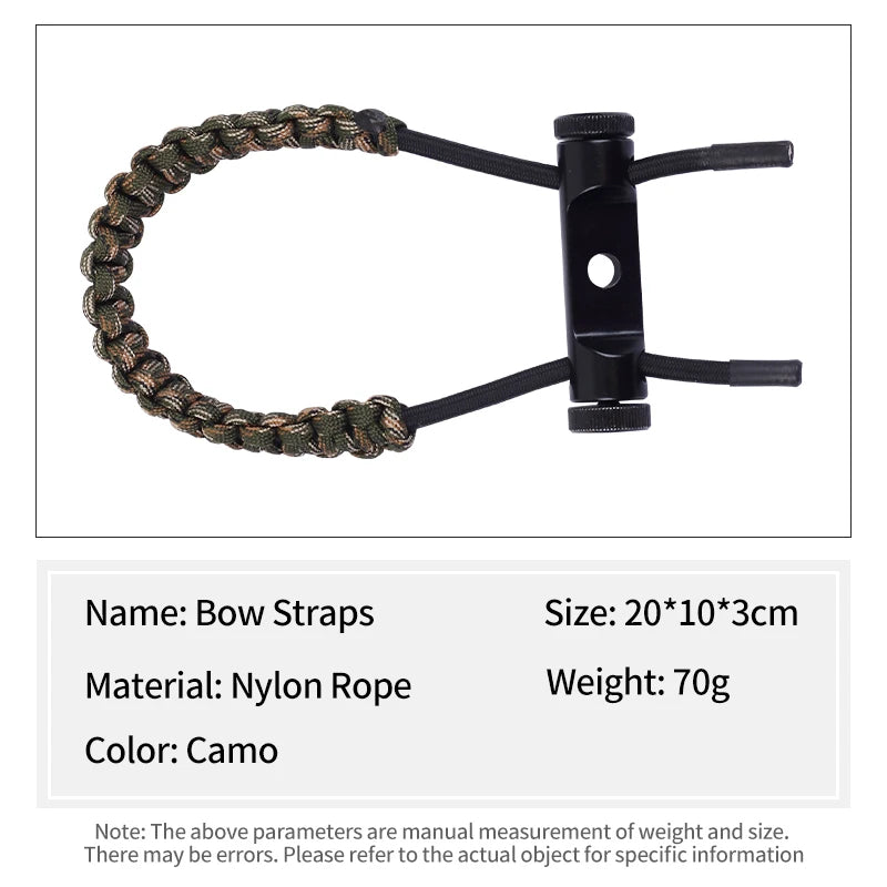 White Smoke SPG Bow Wrist Strap – Adjustable Nylon Braided Bow Sling SPG